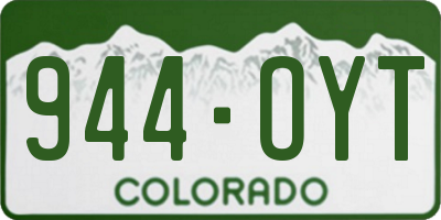 CO license plate 944OYT