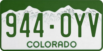 CO license plate 944OYV