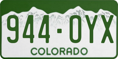 CO license plate 944OYX