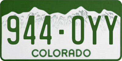CO license plate 944OYY