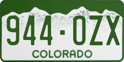 CO license plate 944OZX