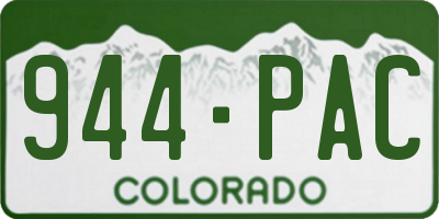 CO license plate 944PAC