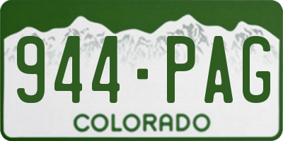 CO license plate 944PAG