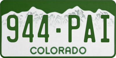 CO license plate 944PAI