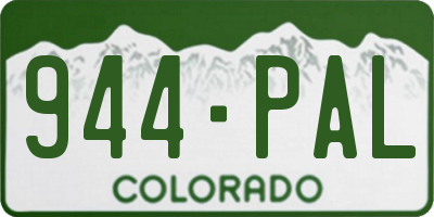 CO license plate 944PAL