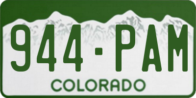 CO license plate 944PAM