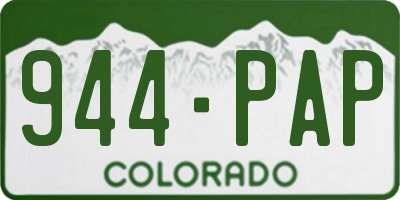 CO license plate 944PAP