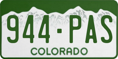 CO license plate 944PAS