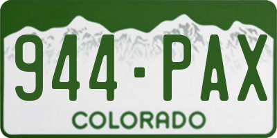 CO license plate 944PAX