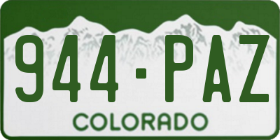 CO license plate 944PAZ