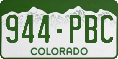 CO license plate 944PBC