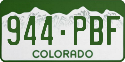 CO license plate 944PBF