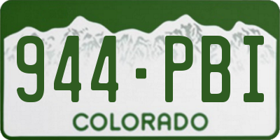 CO license plate 944PBI