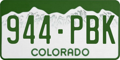 CO license plate 944PBK