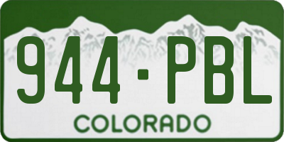 CO license plate 944PBL