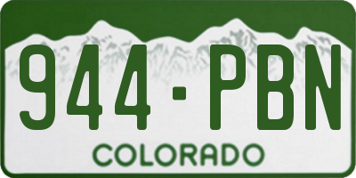 CO license plate 944PBN