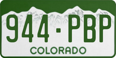 CO license plate 944PBP