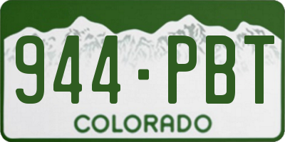 CO license plate 944PBT