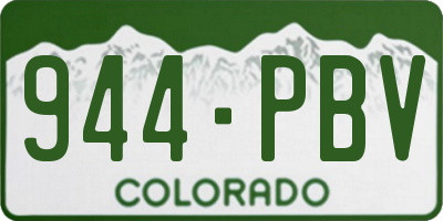 CO license plate 944PBV