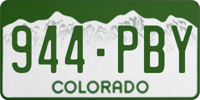 CO license plate 944PBY