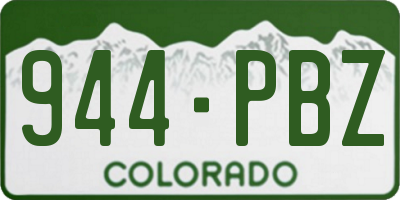 CO license plate 944PBZ
