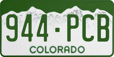 CO license plate 944PCB