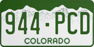 CO license plate 944PCD