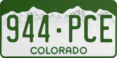 CO license plate 944PCE