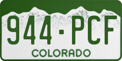 CO license plate 944PCF