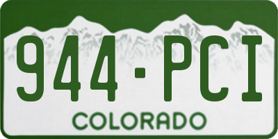 CO license plate 944PCI