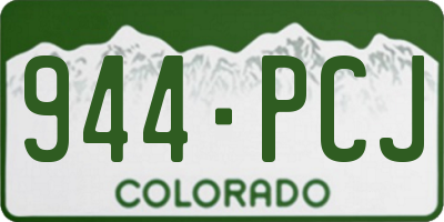 CO license plate 944PCJ