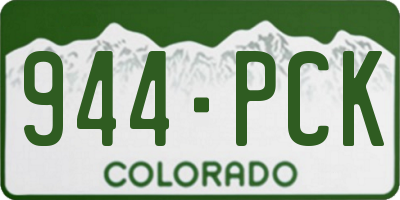 CO license plate 944PCK