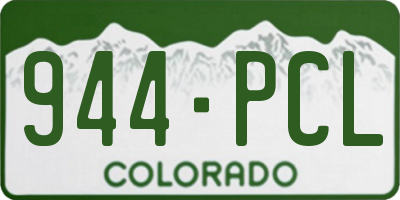 CO license plate 944PCL