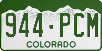 CO license plate 944PCM