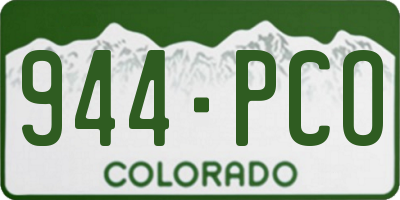 CO license plate 944PCO