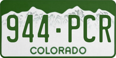 CO license plate 944PCR