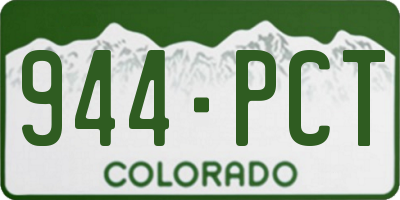 CO license plate 944PCT