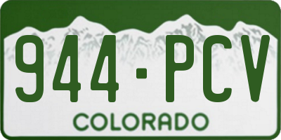 CO license plate 944PCV