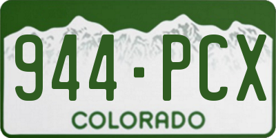 CO license plate 944PCX