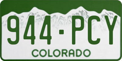 CO license plate 944PCY