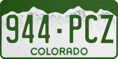 CO license plate 944PCZ