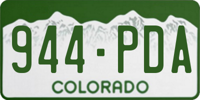 CO license plate 944PDA
