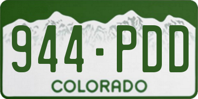 CO license plate 944PDD