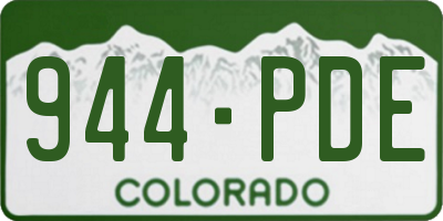 CO license plate 944PDE