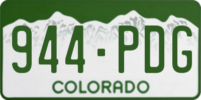CO license plate 944PDG