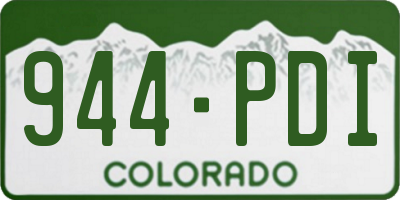 CO license plate 944PDI