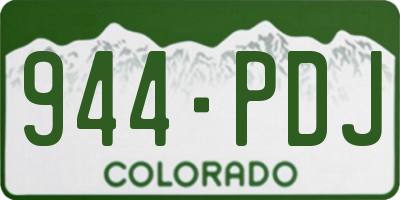 CO license plate 944PDJ