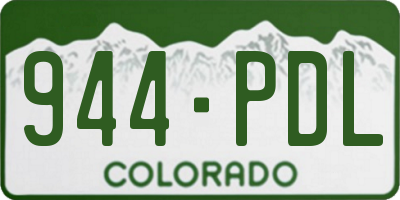 CO license plate 944PDL