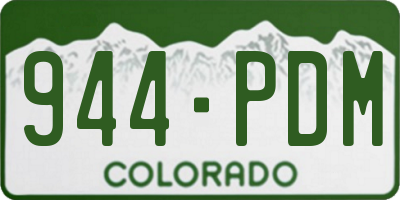 CO license plate 944PDM