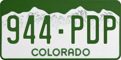 CO license plate 944PDP